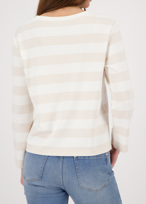 MONARI Beige Sweatshirt With Stripes | 410080