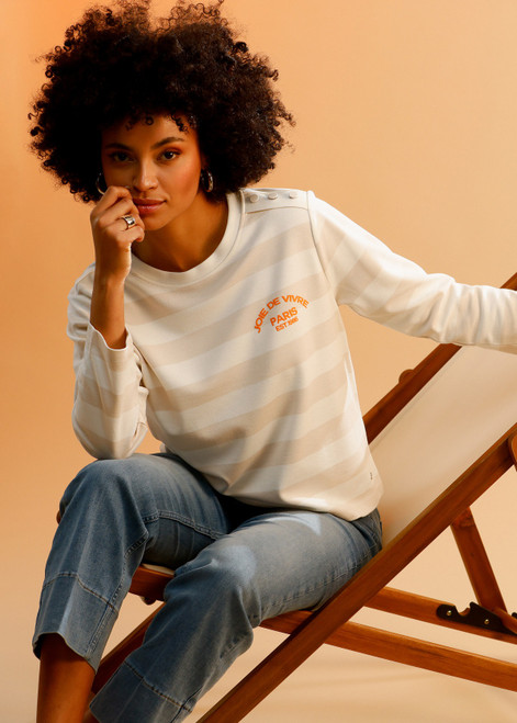 MONARI Beige Sweatshirt With Stripes | 410080