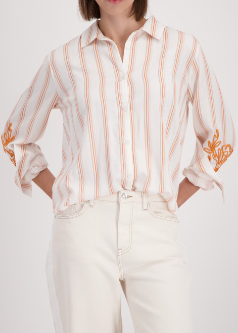 MONARI White Shirt With Cord Embroidery | 410249