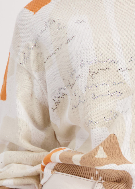 MONARI Brown Jumper With Letter Pattern | 410279