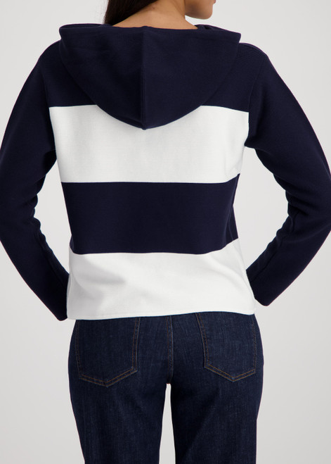 MONARI Blue Knitted Jumper With Decorative Emblem | 410391