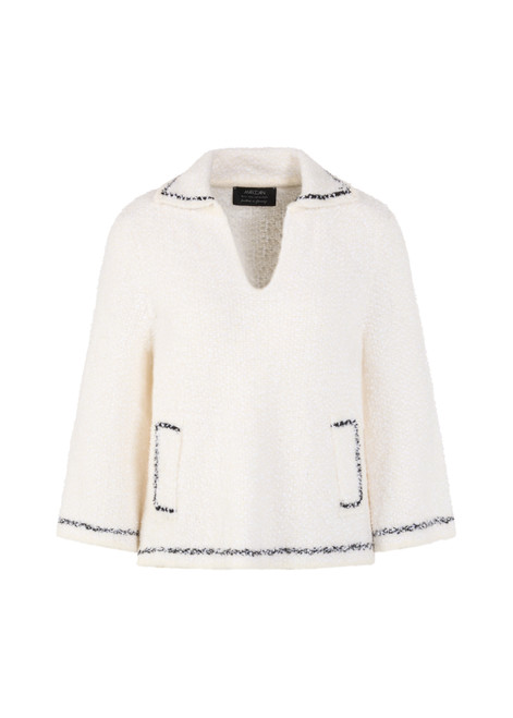 MARC CAIN COLLECTIONS Off-White 'Knitted In Germany' Jumper | AC 41.18 M09