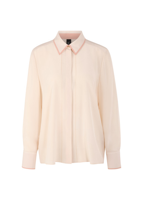 MARC CAIN COLLECTIONS Magnolia Pure Silk Shirt Collar Blouse | AC 51.16 W53