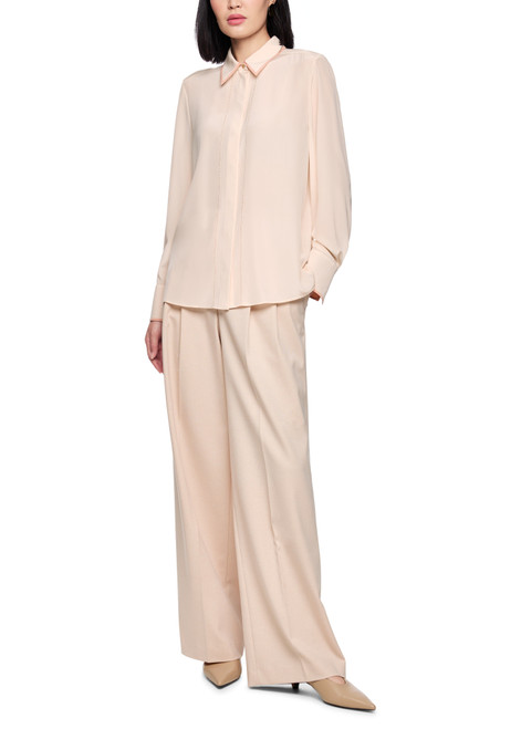 MARC CAIN COLLECTIONS Magnolia Pure Silk Shirt Collar Blouse | AC 51.16 W53