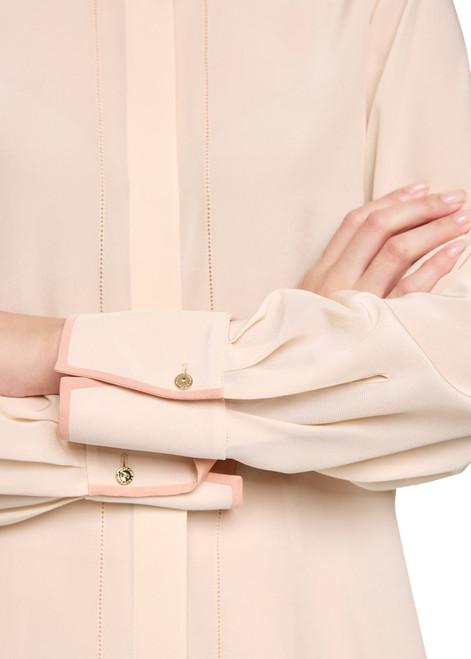 MARC CAIN COLLECTIONS Magnolia Pure Silk Shirt Collar Blouse | AC 51.16 W53