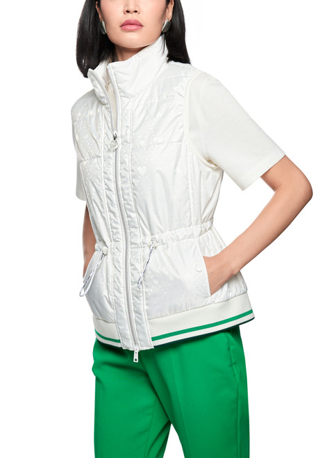 MARC CAIN SPORTS Off-White Padded Gilet With Heart Print | AS 37.03 W29