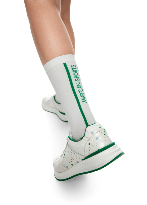 MARC CAIN SPORTS Off-White Sporty Cotton Blend Stockings | AS C1.01 Z06