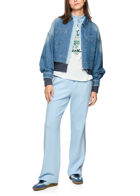 MARC CAIN SPORTS Blue Denim Short Denim Jacket With Zip | AS 31.10 D06