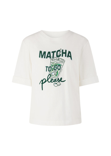 MARC CAIN SPORTS Off-White Rethink Together Matcha Print Shirt | AS 48.25 J37