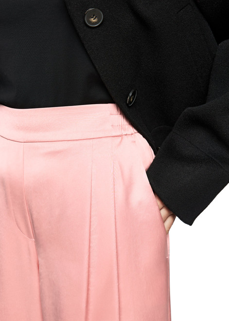 MARC CAIN COLLECTIONS Peach Beige Wedi Wide-Fit Trousers With Pleats | AC 81.46 W46