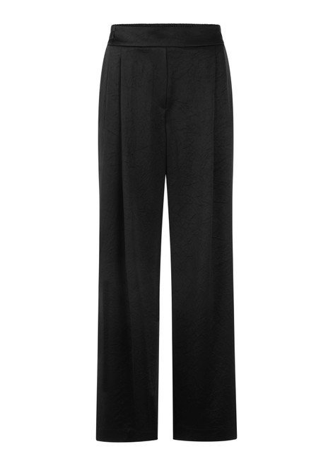 MARC CAIN COLLECTIONS Black Wedi Wide-Fit Trousers With Pleats | AC 81.46 W46