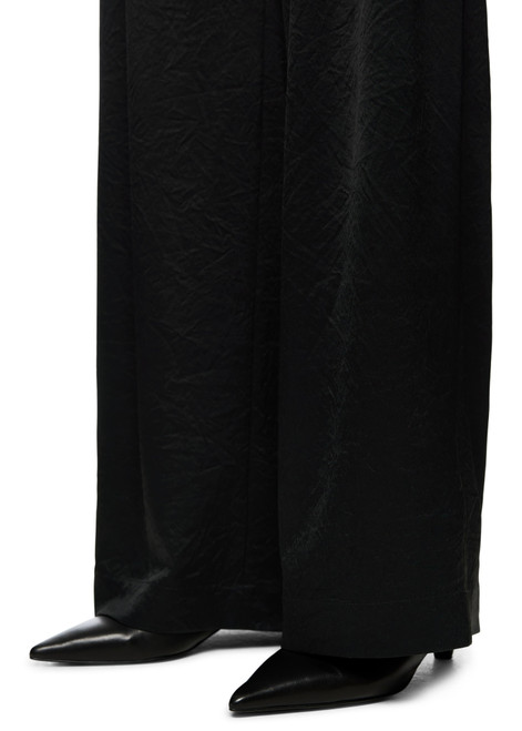MARC CAIN COLLECTIONS Black Wedi Wide-Fit Trousers With Pleats | AC 81.46 W46