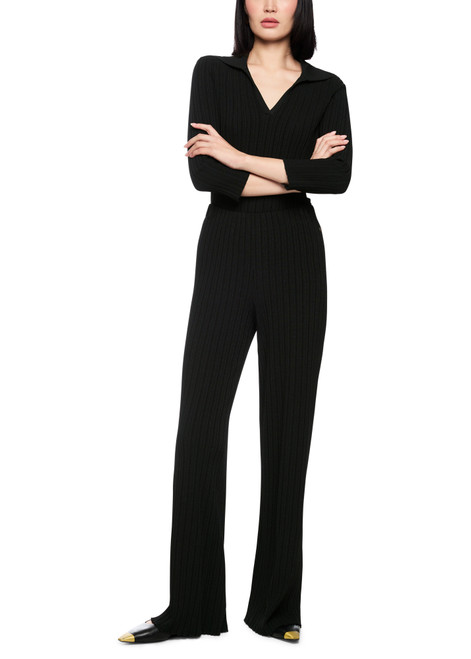 MARC CAIN COLLECTIONS Black Welkom Knitted In Germany Trousers | AC 81.82 M43