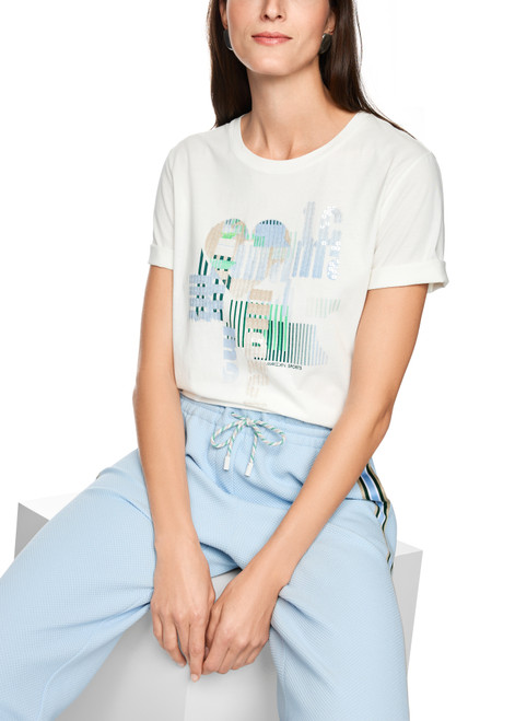 MARC CAIN SPORTS Off-White Loose-Fit Cotton Shirt | AS 48.20 J36