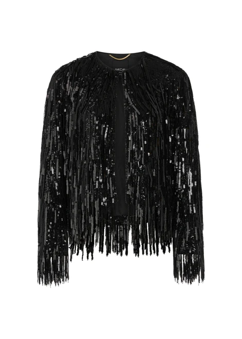 MARC CAIN GLAM Black Glamorous Jacket With Sequins | AG 31.03 W04
