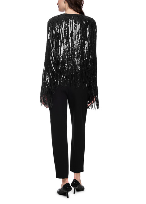 MARC CAIN GLAM Black Glamorous Jacket With Sequins | AG 31.03 W04
