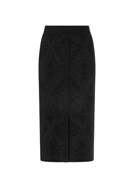MARC CAIN GLAM Black Knitted In Germany Skirt | AG 71.04 M02