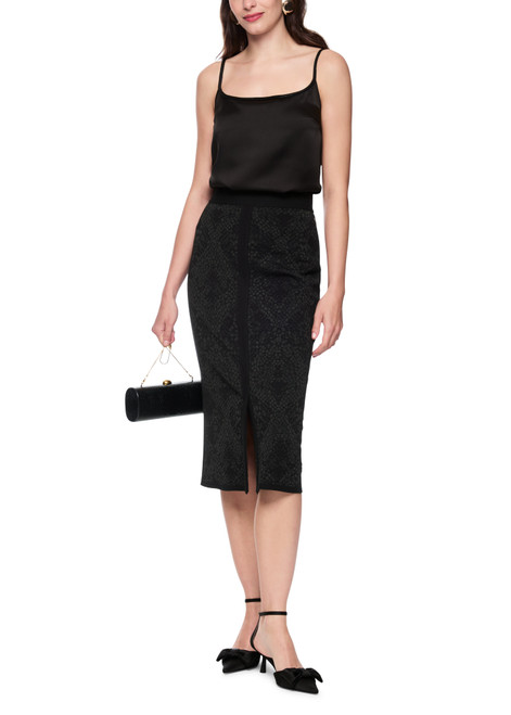 MARC CAIN GLAM Black Knitted In Germany Skirt | AG 71.04 M02