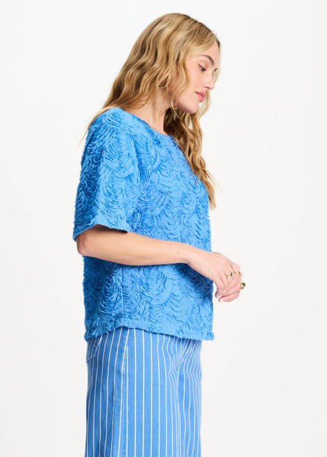 POM AMSTERDAM Blue Top - Flora Smashing Blue | SP9495
