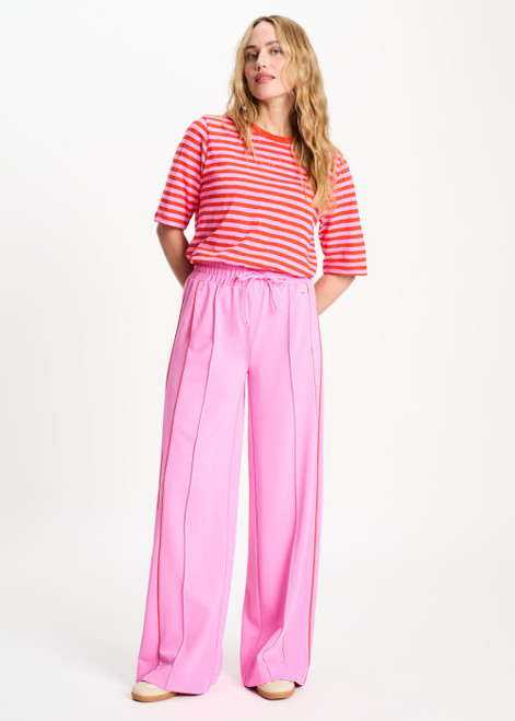 POM AMSTERDAM Pink Trackpants - Colourblock Cheering Pink | SP9514