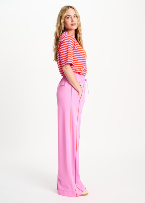 POM AMSTERDAM Pink Trackpants - Colourblock Cheering Pink | SP9514
