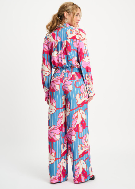 POM AMSTERDAM Multi Colour Pants - Urban Flora Stripe | SP9515