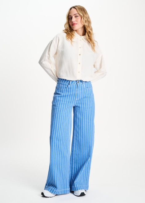 POM AMSTERDAM Blue Jeans - Denim Stripes Blue | SP9519