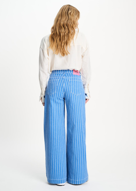POM AMSTERDAM Blue Jeans - Denim Stripes Blue | SP9519