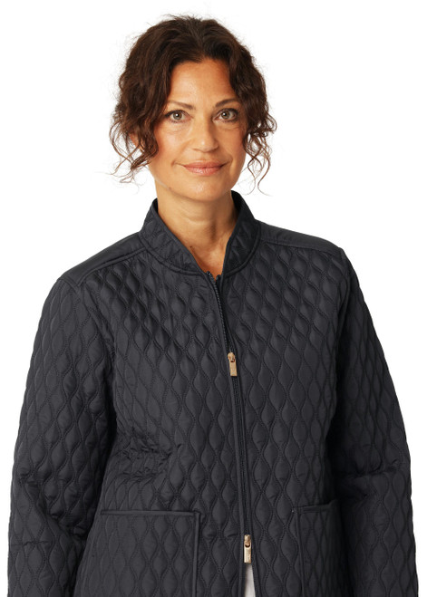 ILSE JACOBSEN HORNBAEK Dark Indigo Short Quilt Jacket | ALLY07
