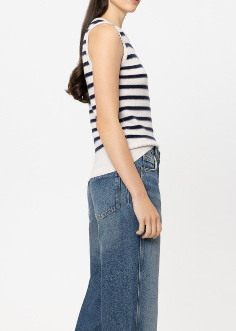 LUISA CERANO Multicolor Striped Cashmere Blend Top | 138737/5871-2947