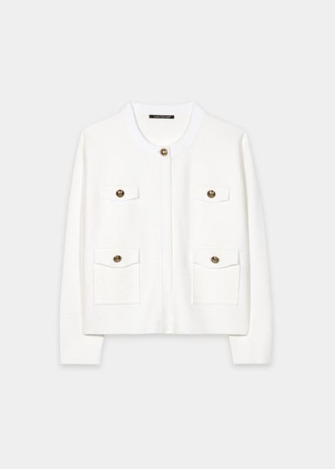 LUISA CERANO White Cardigan | 438167/5094-0103