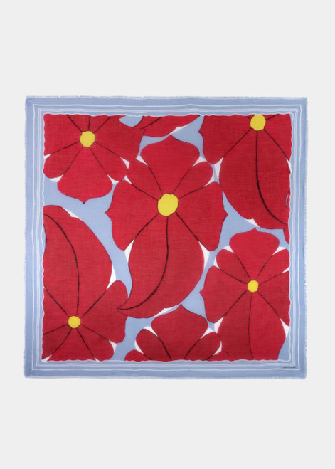 LUISA CERANO Multicolor Cotton Scarf With Floral Print | 838521/9469-4642