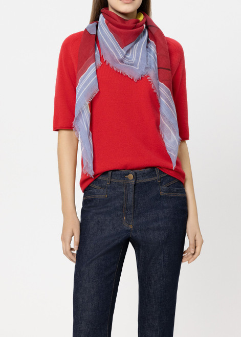 LUISA CERANO Multicolor Cotton Scarf With Floral Print | 838521/9469-4642