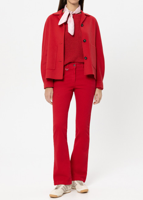 LUISA CERANO Red Double-Faced Shirt Jacket | 438533/4080-0458
