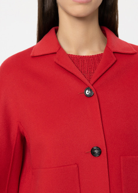 LUISA CERANO Red Double-Faced Shirt Jacket | 438533/4080-0458