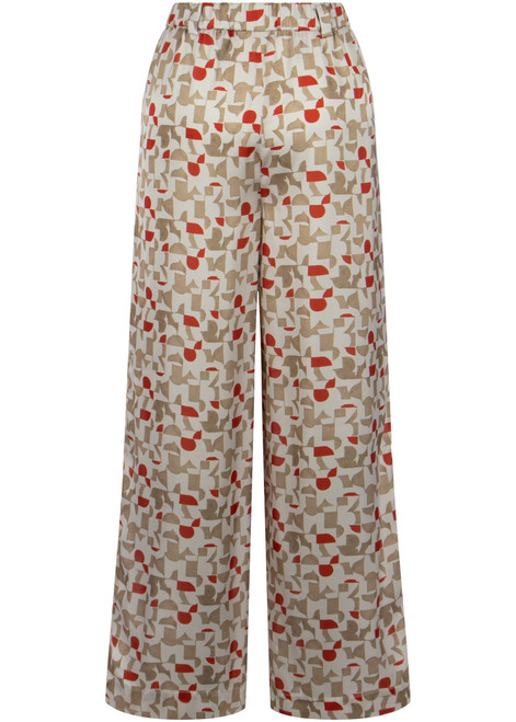 RAFFAELLO ROSSI Beige Graphical Pants | 2533/9134