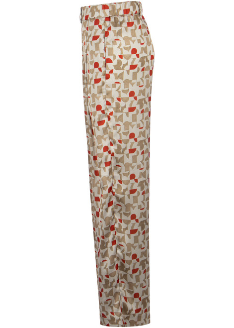 RAFFAELLO ROSSI Beige Graphical Pants | 2533/9134