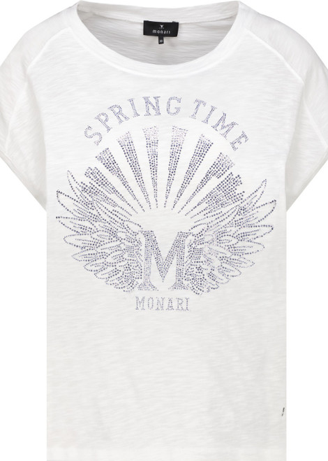 MONARI White T-Shirt With Jewelry | 410169