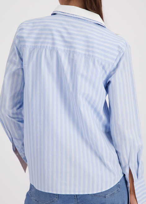 MONARI Blue Striped Blouse | 410358