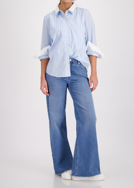 MONARI Blue Striped Blouse | 410358