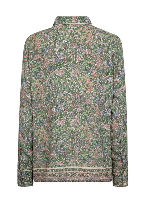 MOS MOSH Turf Green Kana Flowish Orchid Shirt | 177380