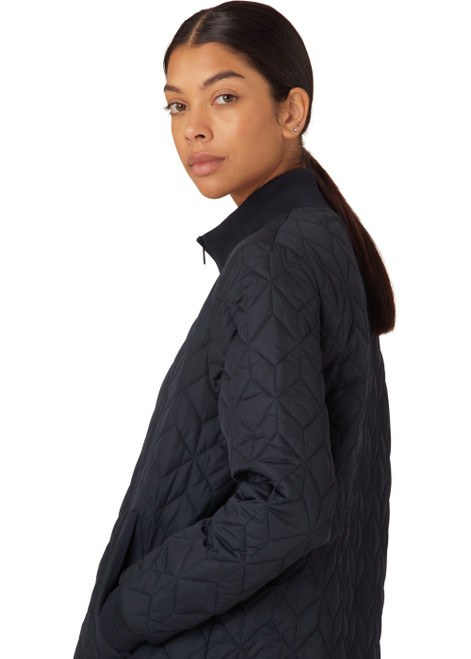 ILSE JACOBSEN HORNBAEK Dark Indigo Long Quilt Jacket | ART06