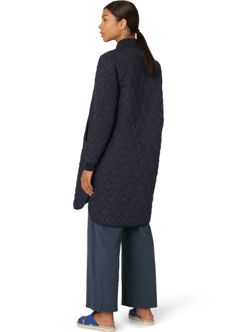 ILSE JACOBSEN HORNBAEK Dark Indigo Long Quilt Jacket | ART06