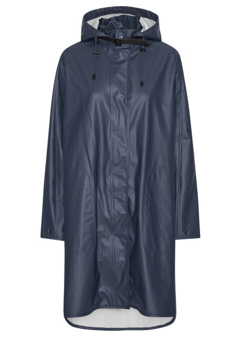 ILSE JACOBSEN HORNBAEK Ombre Blue Detachable Hood Raincoat| RAIN71