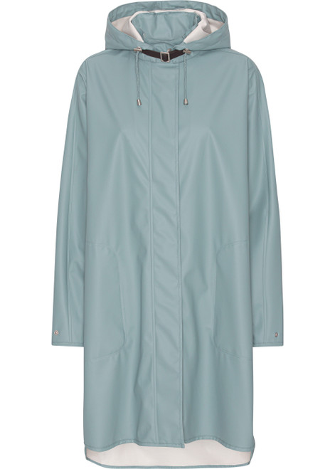 ILSE JACOBSEN HORNBAEK Blue Cloud Detachable Hood Raincoat | RAIN71