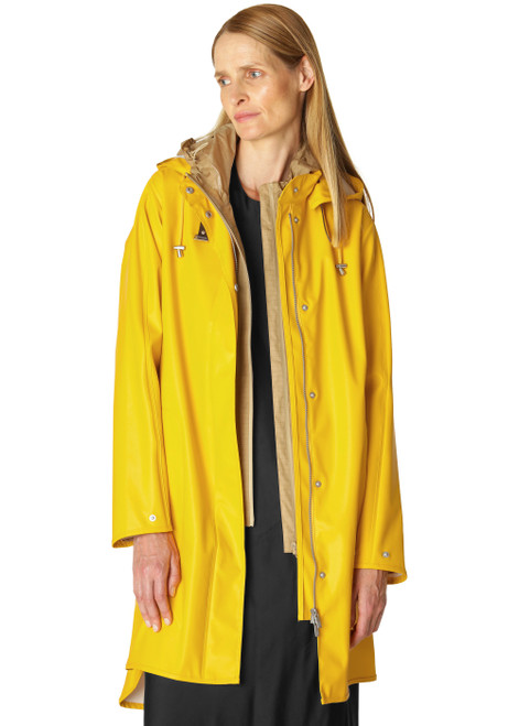 ILSE JACOBSEN 808-Cyberyellow Light Detachable Hood Coat | RAIN71