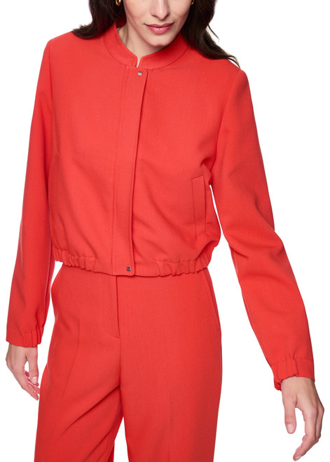 MARC CAIN COLLECTIONS Aurora Red Jacket With Stand-Up Collar And Zip | AC 31.15 W44