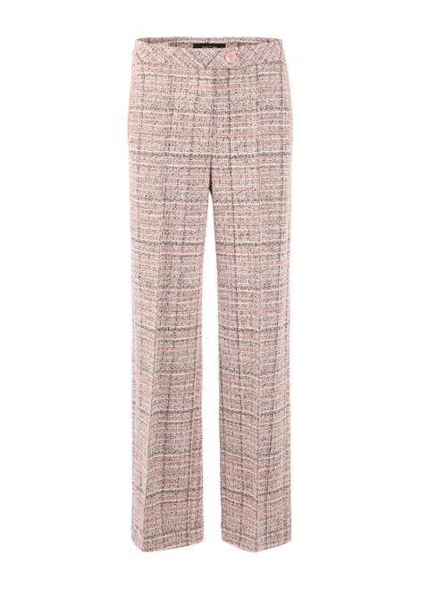 MARC CAIN COLLECTIONS Warm Taupe New Wukari Wide Fit, High Waist Trousers | AC 81.13 J10