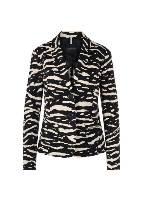 MARC CAIN SPORTS Black Blazer With Animal Print | AS 34.08 J03