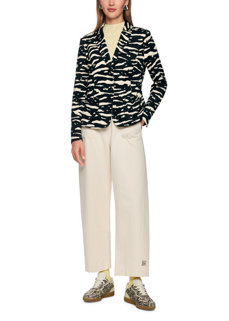MARC CAIN SPORTS Black Blazer With Animal Print | AS 34.08 J03